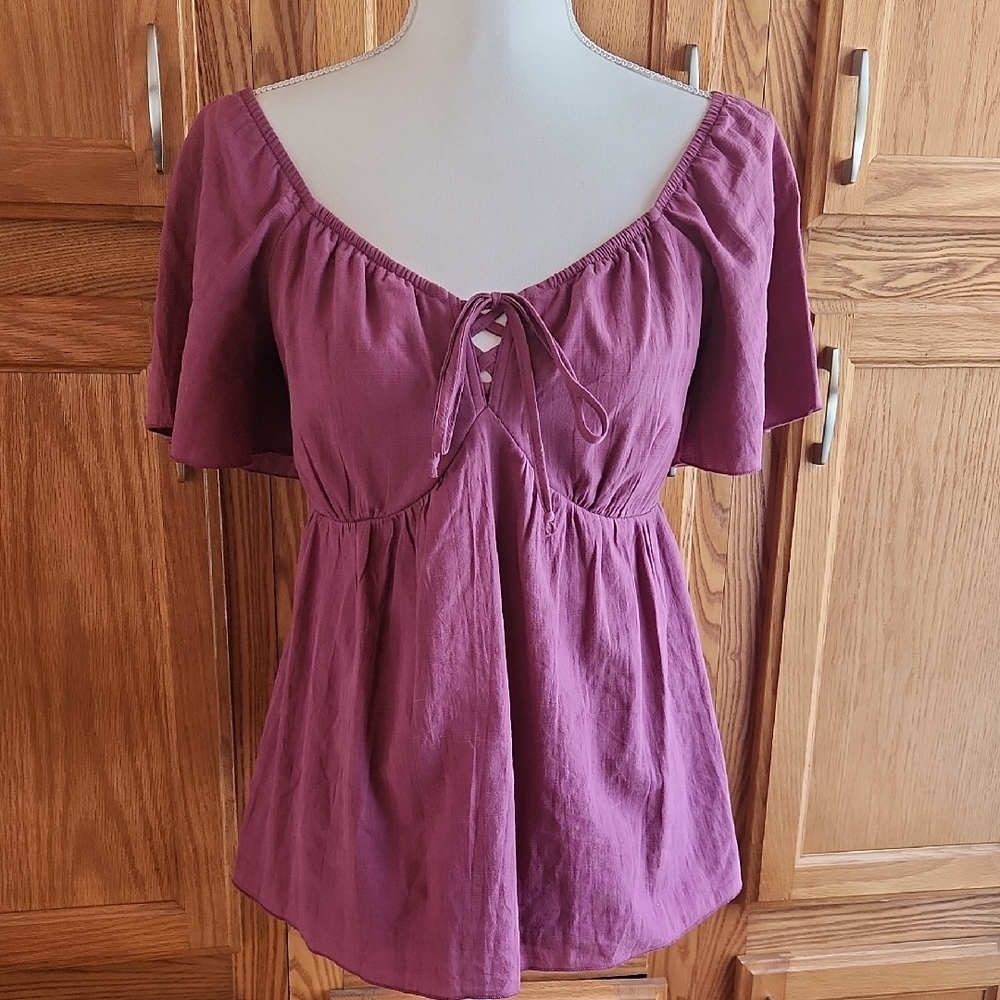 Maurices Babydoll Y2K Style Top Size XS